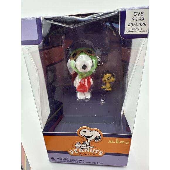 Set of 3 Forever Fun Peanuts Snoopy Halloween Figurines Pirate Masked Marvel Bar - Picture 9 of 10